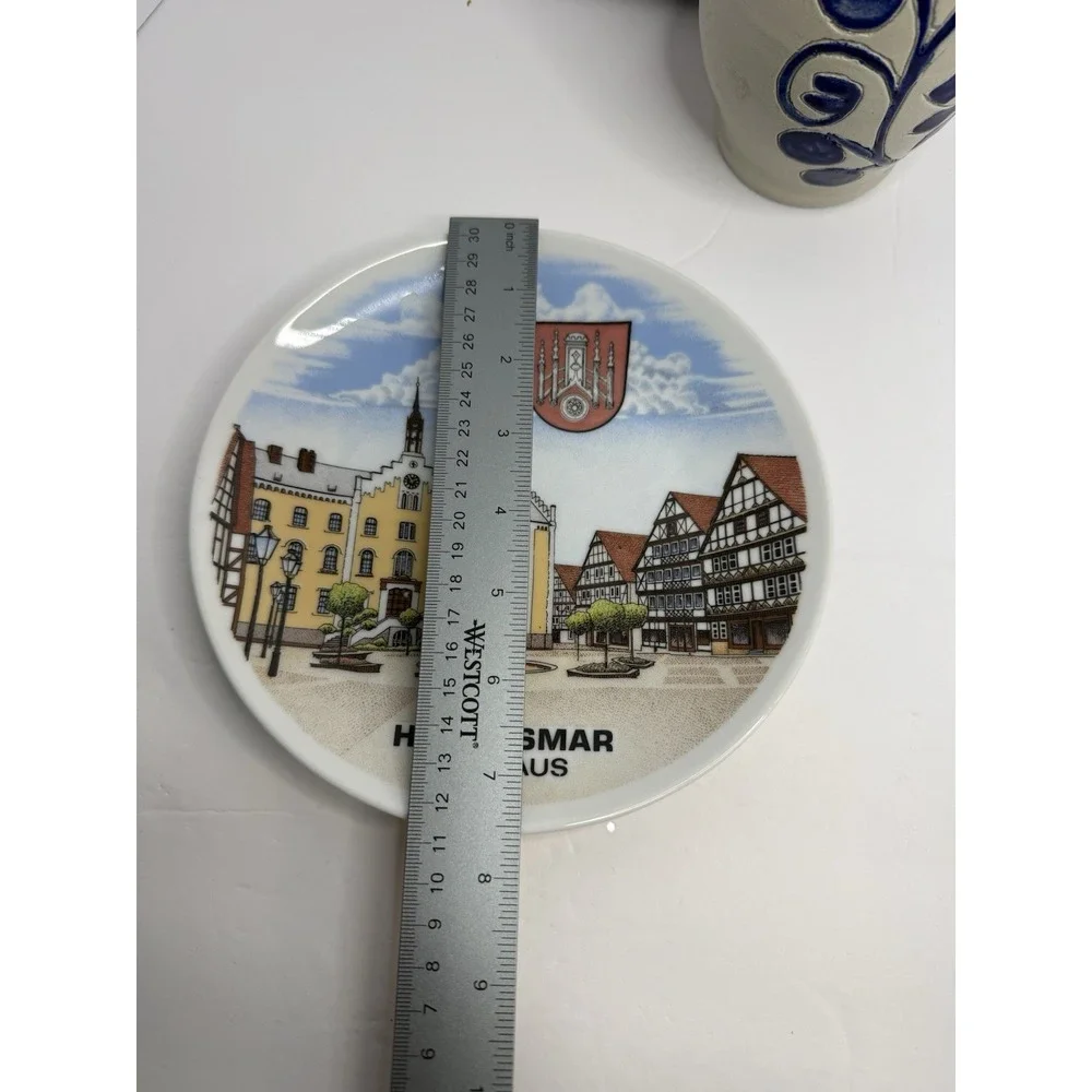 Vintage German Hofgeismar‎ Rathaus Town Hall Souvenir Plate 7 1/2